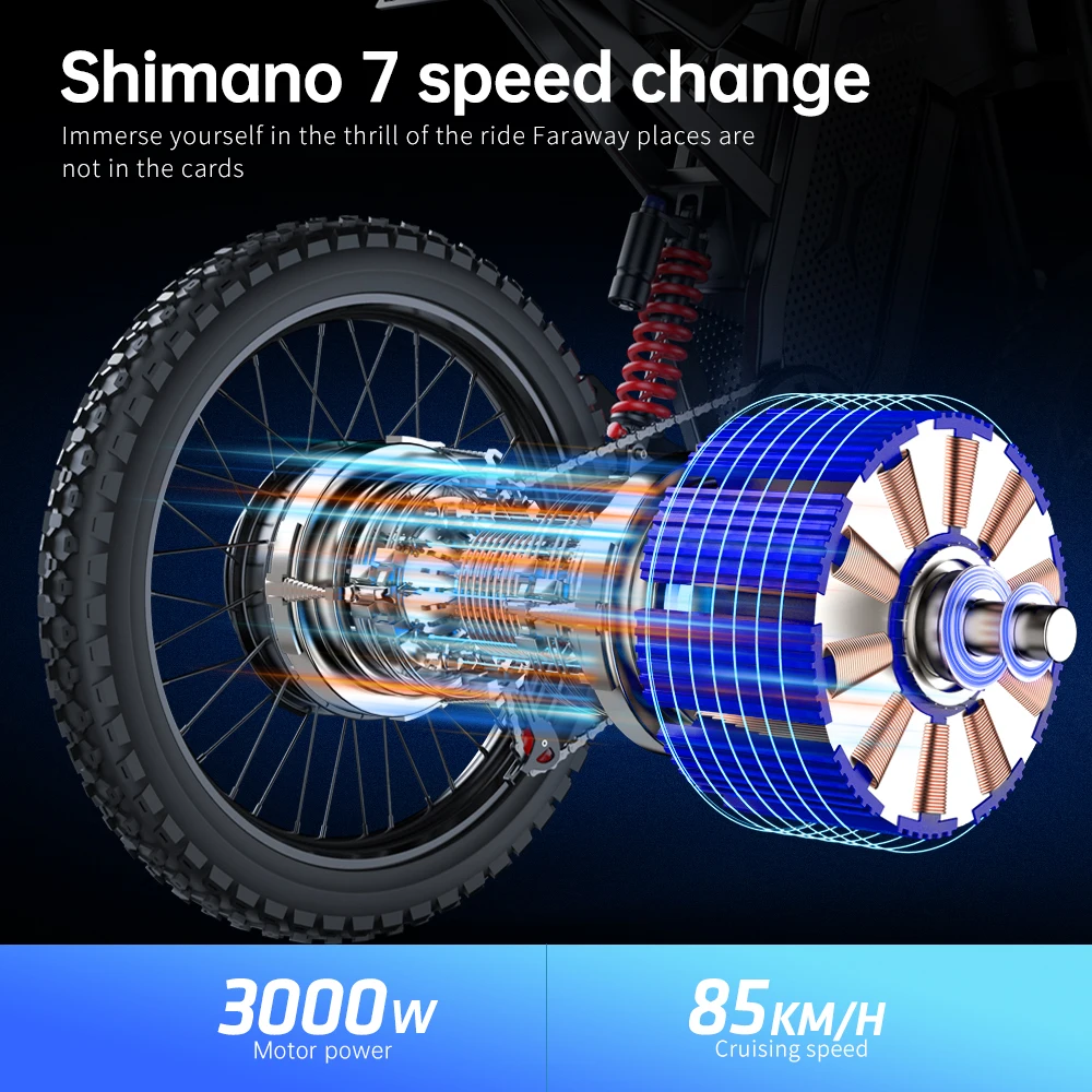 EKX X21 Max Electric Motorcycles Peak 6000W Brushless Gearless Motors 60V30AH Lithium Battery Speed 85Kmh Adult Off Road Ebike