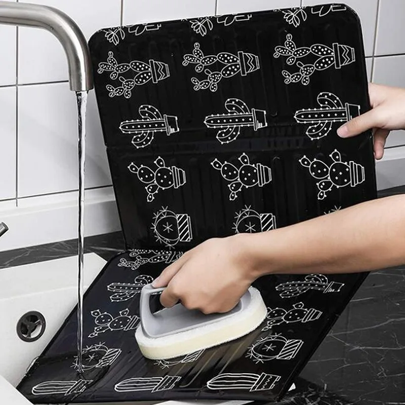 Kitchen Splash Guard Aluminum Foil Foldable Kitchen Gas Stove Baffle Plate