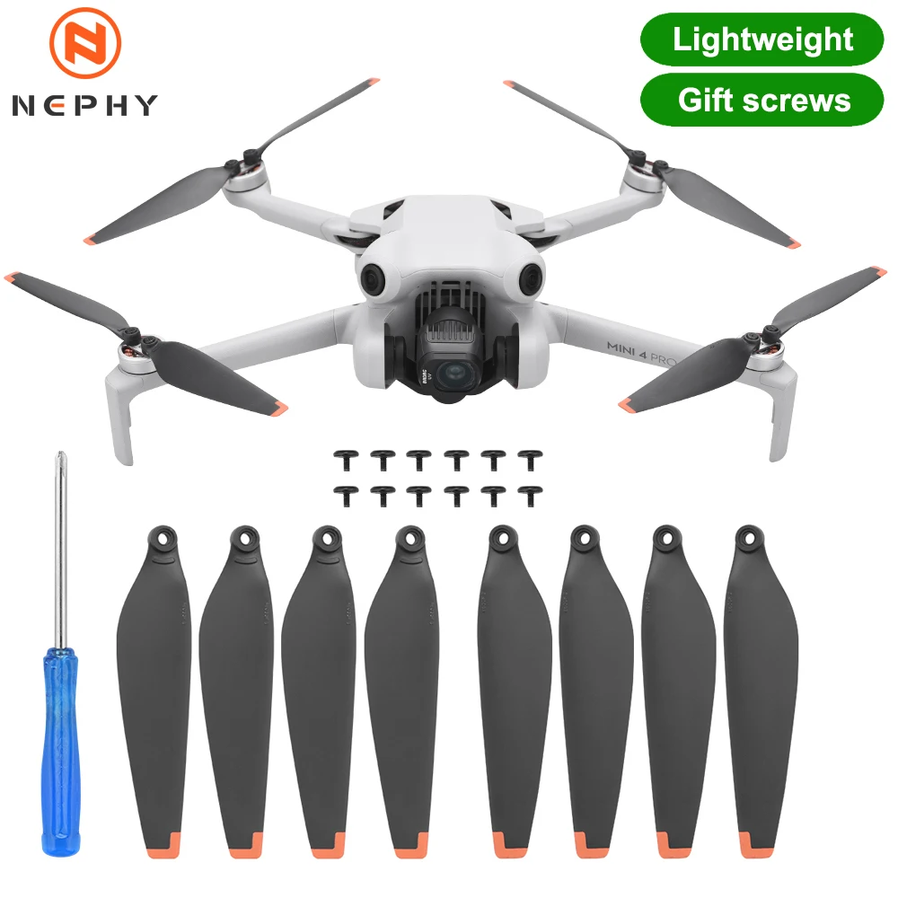Hélices Drone 4 Paires PC Haute Résistance Gris