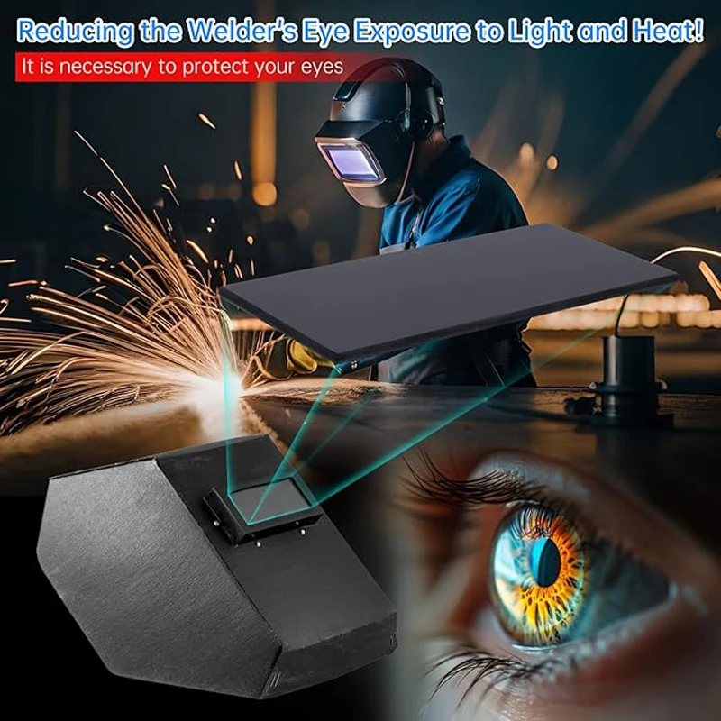 Dark Welding Glass Replacement Lens – Advanced Passive Filter Plate, Adjustable Shade Levels