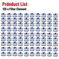 125pc filter element