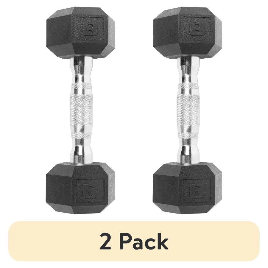 8lb Coated Hex Dumbbell 1