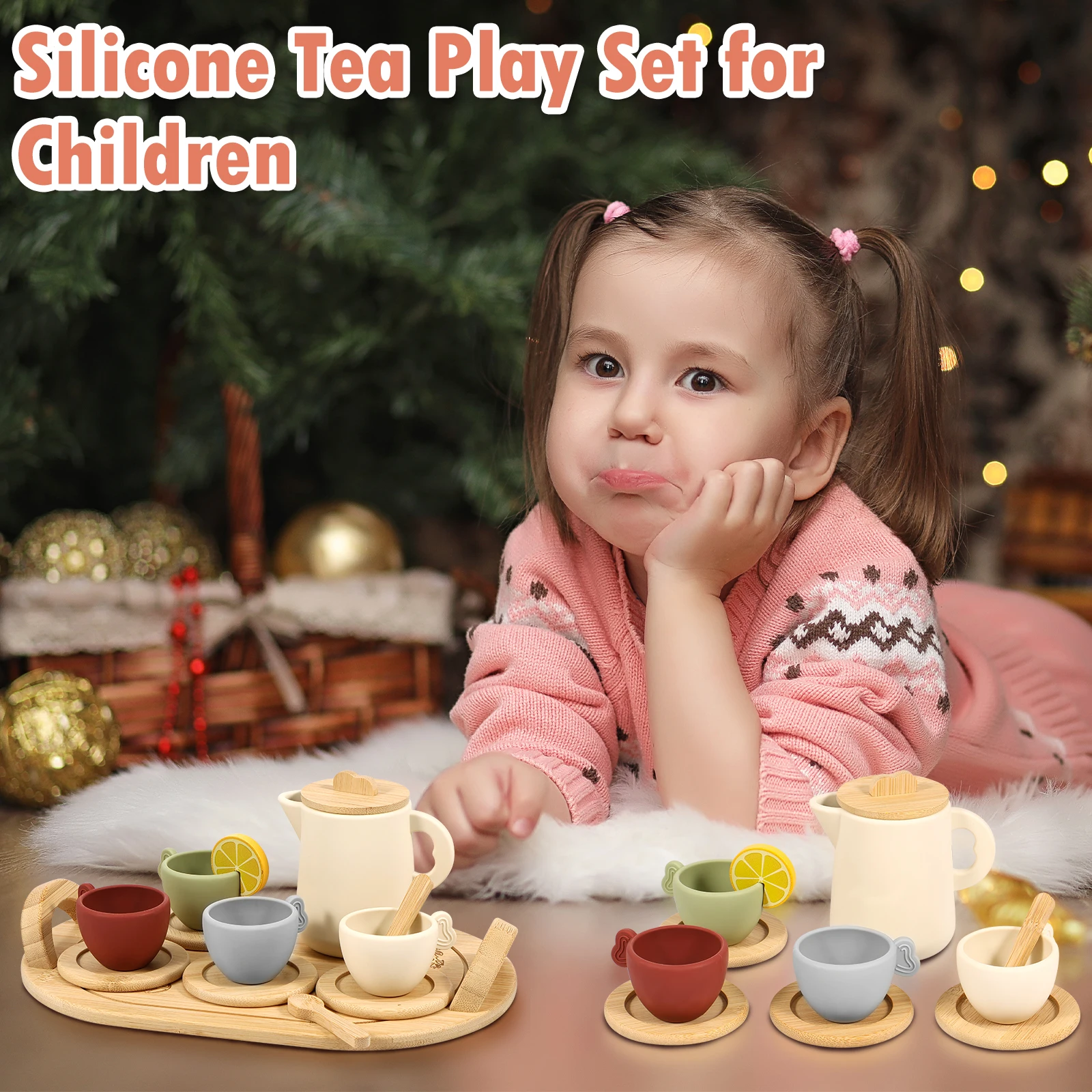 Best Kitchen Set For Kids GHOJET 14Pcs Tea Party Set Toy For Kids