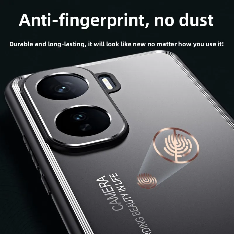 Luxury Anti-Fall Matte Hard Back Case with Camera Protection and Shockproof Design