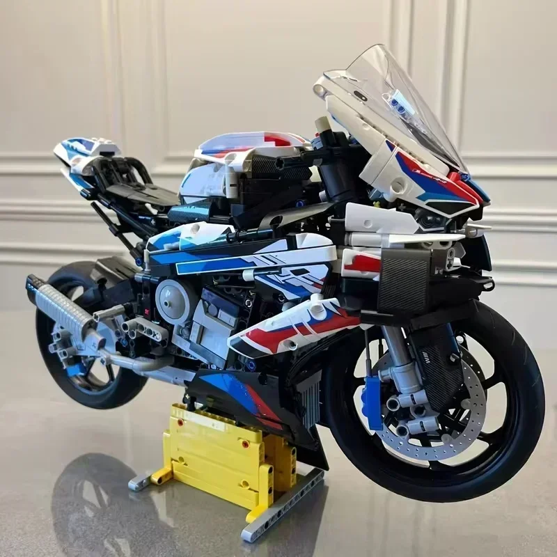 New 1920PCS Technical Super Speed Motorcycle MOC Building Block Compatible Motorbike Model Educational Vehicle Bricks Toy Gift