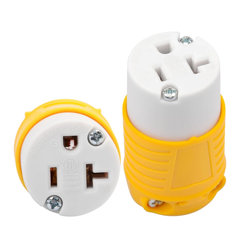 American standard Canadian NEMA 5-20R female 20A125V assembled power industrial socket