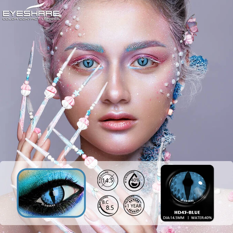 Vibrant Cosplay Colored Contact Lenses - Anime Eye Enhancement, Yearly Wear, 2pcs Pack