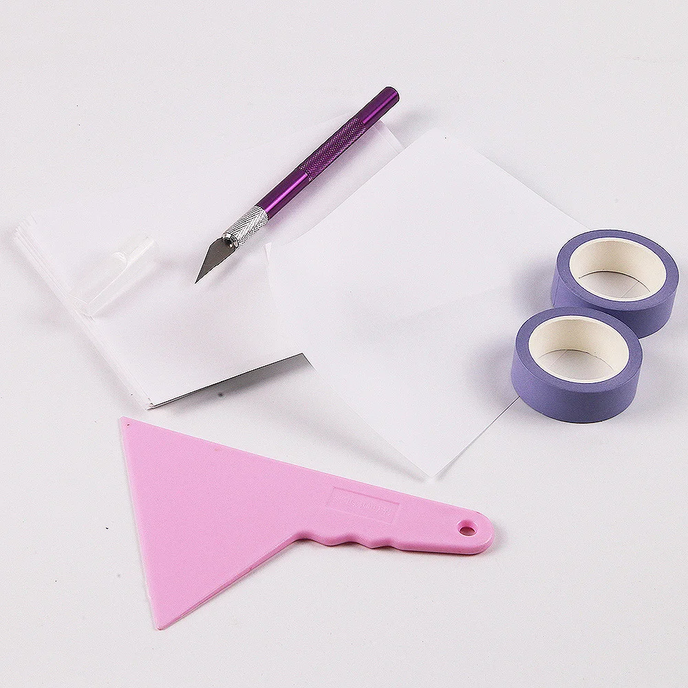 New 50pcs 5D DIY Diamond Painting Tool Release Paper Double-Sided Non-Stick Cover Replacement With Paper Cutter And Tape