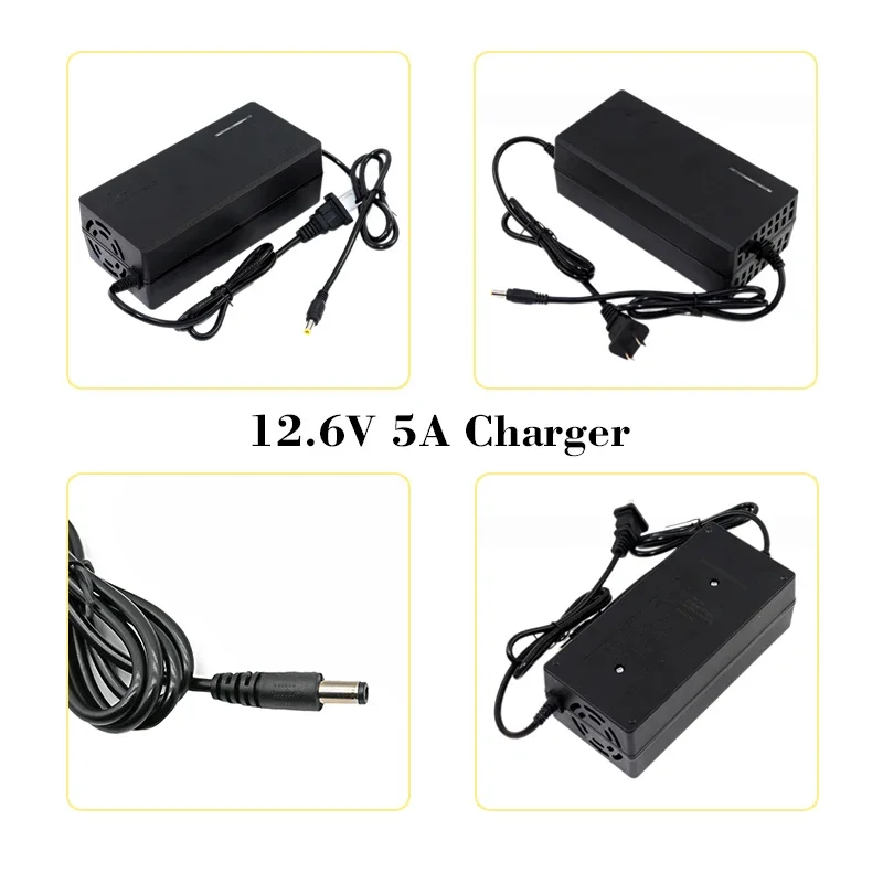 12V 1A 3A 5A 10A 리튬 배터리 충전기 100-240V에서 DC로 변환 11.1V 3S 12.6V 전원 공급 장치 전동 공구 리튬 이온 배터리 팩 고속 충전
