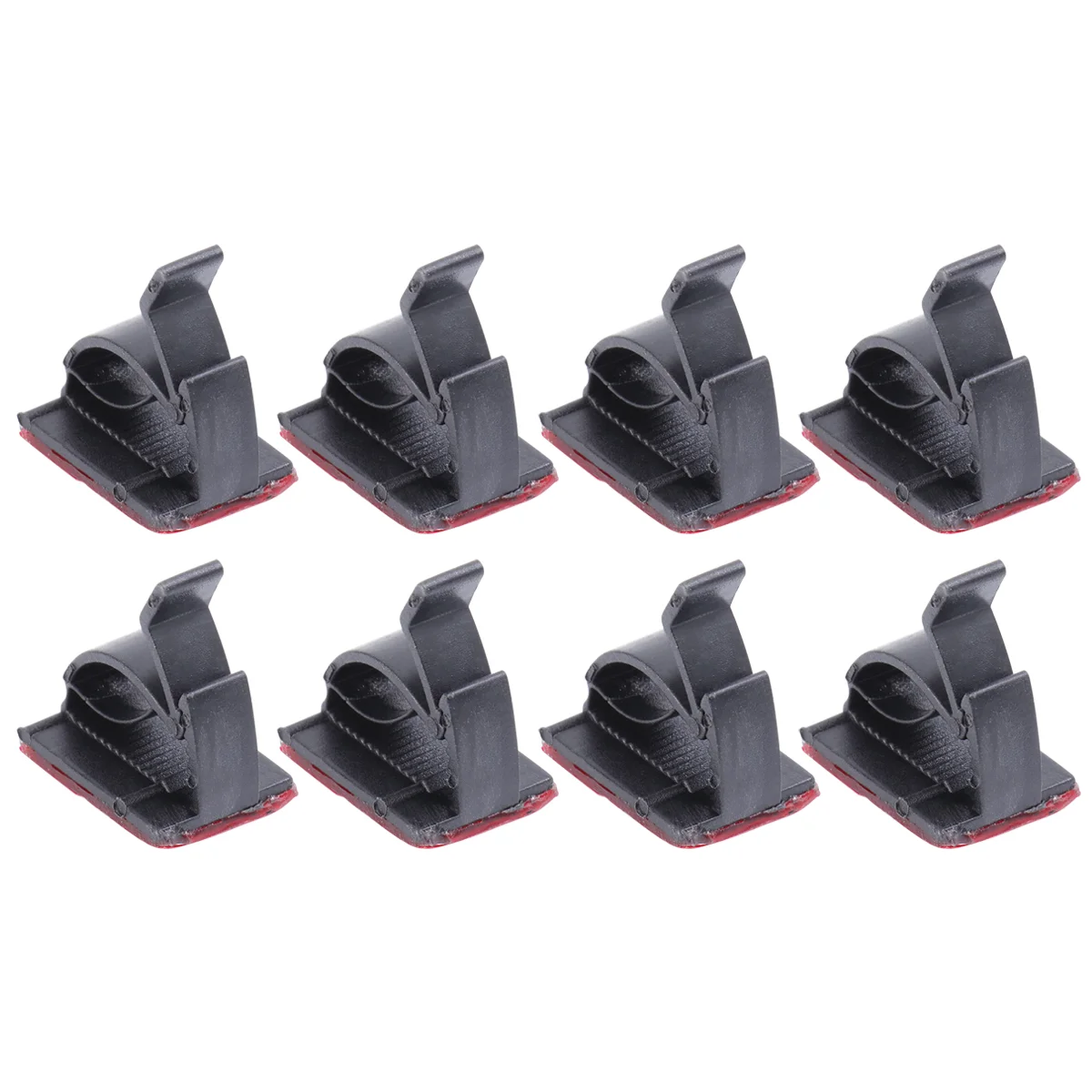 

50Pcs Double-sided Self Adhesive Cable Clips Adjustable Red Glue Wire Organizer Holder Buckle for Fixing Cable Use (Black)