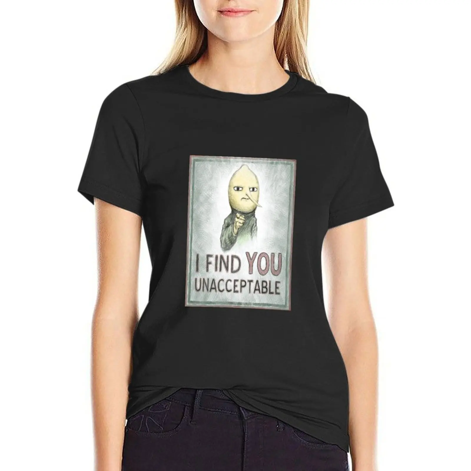

I Find You Unacceptable T-shirt plus size tops summer top T-shirt Women