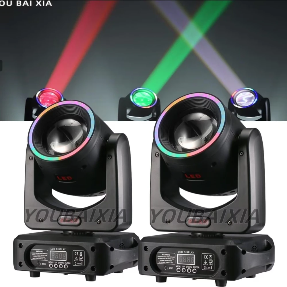 2PZ/120W mini mobile headlights with 5W flexible headlights with RGBW four in one aperture super bright DJ Dmx Light