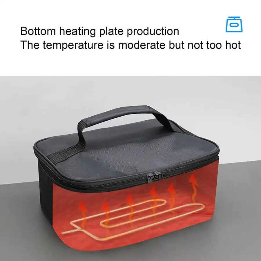 Car Mini Portable Microwave 12V Electric Oven Fast Heating Picnic Box for Travel Camping Food Cooking Travel Accessory