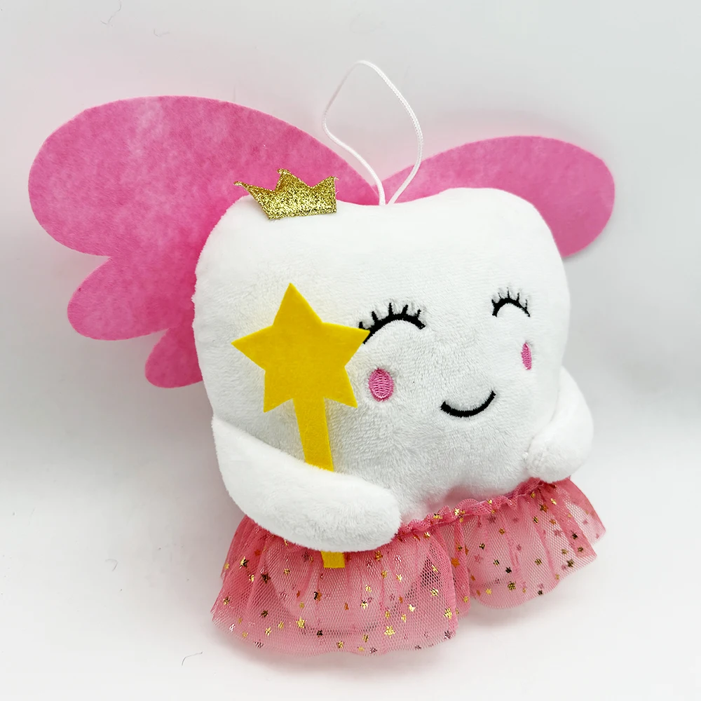 New kawaii Pink Tooth Fairy Plushies Toy Cartoon Soft Stuffed