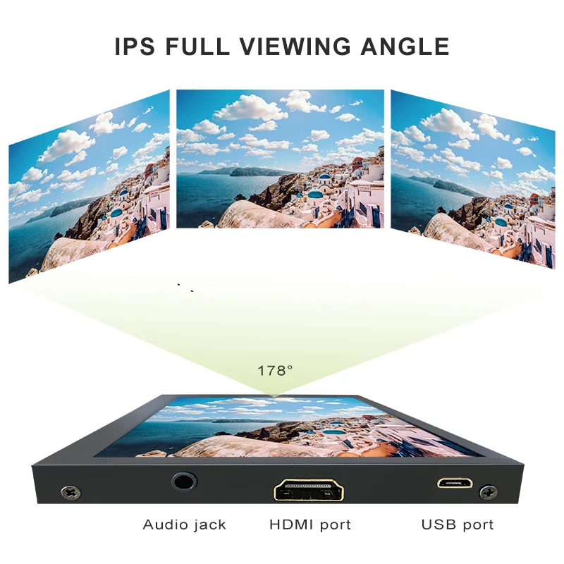 1024x600 smartphone monitor externo, 7 &tela sensível
