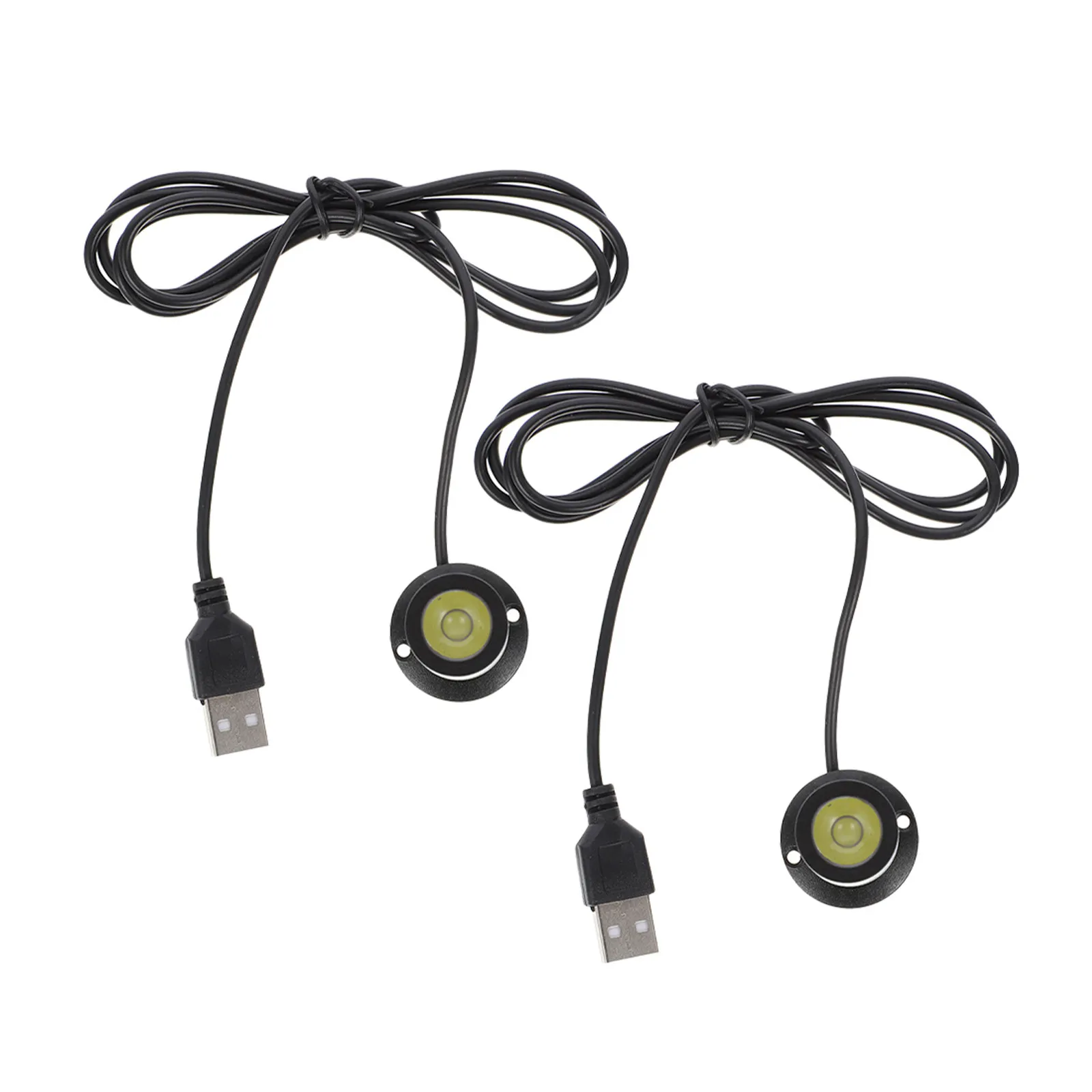 2개입 소형 USB LED 스포트라이트, 보석 진열장, 캐비닛 디스플레이용, 작고 밝은 조절 가능한 실내 쇼케이스 미니 스팟 조명
