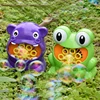 New Bubble Gun Cute Frog Automatic Bubble Machine Soap Water Bubble Blower Music Outdoor Toys for Kids juguetes brinquedos Toy 1