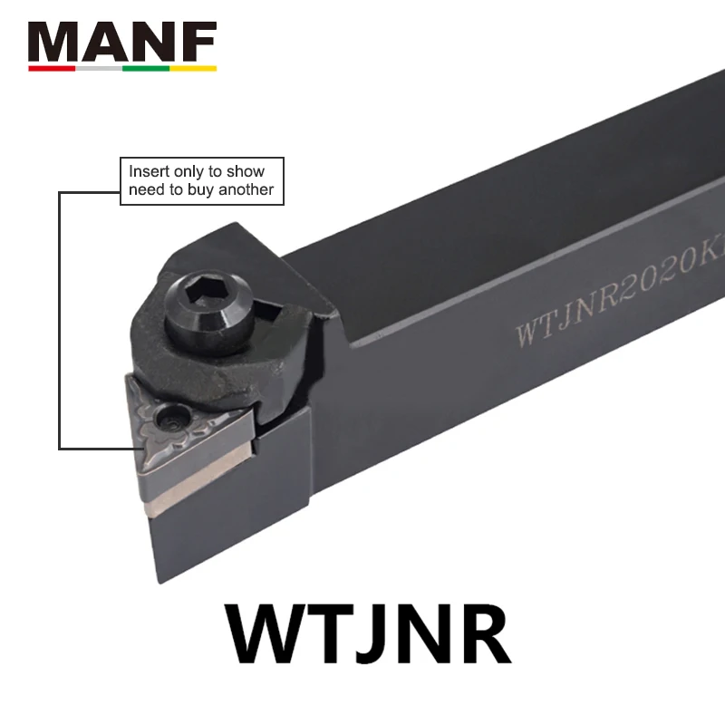 

MANF WTJNR-2525M16 turning tools holder 20mm External Carbide Insert Turning Toosl Holders CNC Lathe Toolholder Cutting Bar