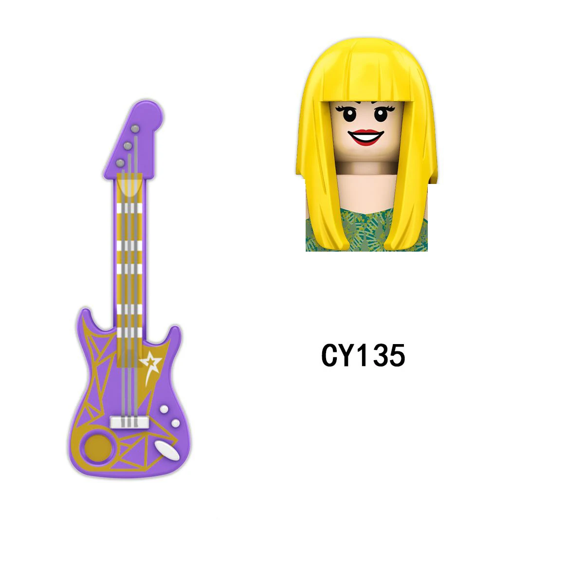 CY134 LG1015 싱어즈 빌딩 블록 소녀용 조립 브릭 액션 토이 피규어 어린이용 작은 인형