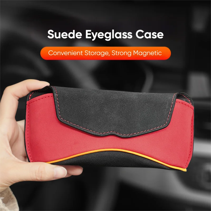 Premium Suede Car Visor Sunglasses Organizer Box