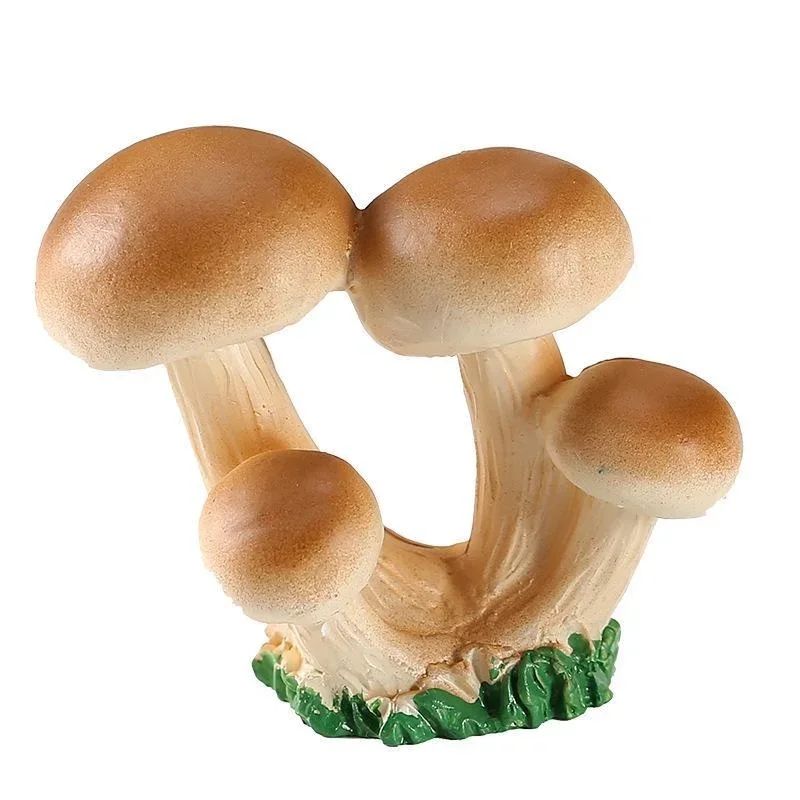 Cute Resin Mushroom Sculpture Fairy Garden Mini Ornaments Mushrooms Figurines Crafts Indoor Outdoor Decor (1 Pcs)