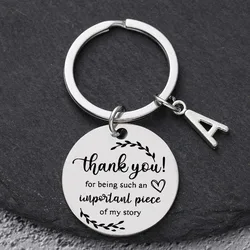 Elegant Stainless Steel 'Thank You' Keychain - Thoughtful Gift (A)