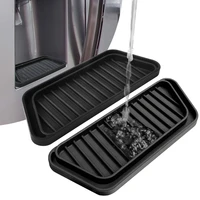 Reusable kitchen Fridge Accessories refrigerator Anti splash & overflow drainage mat silicone refrigerator drip catcher tray 1