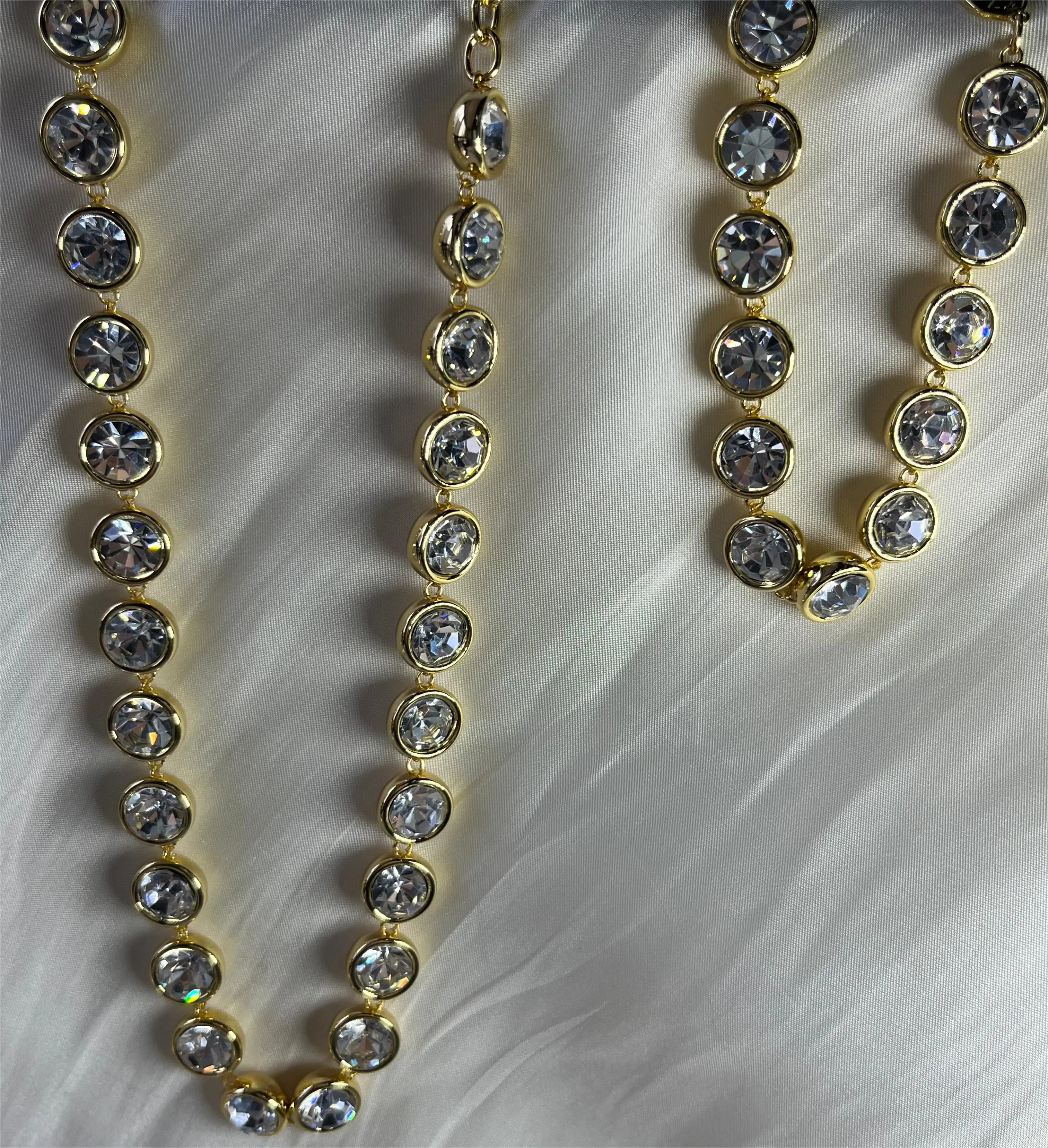 Imber Tennis Collection Original Fine Jewelry Gold Set Necklace Bracelet Earrings Exquisite Shining Crystal Party Gift for Women
