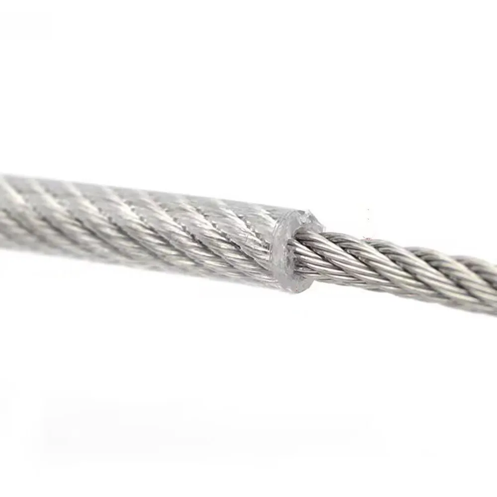 PVC 304 Stainless Steel Stranded Wire Rope Soft Cable Transparent Stainless Steel Clothesline