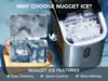 Ice Maker Countertop - Chewable Pellet Ice Cubes, 33 lbs Daily Output, Stainless Steel Housing, Self-Cleaning Ice Machine 4