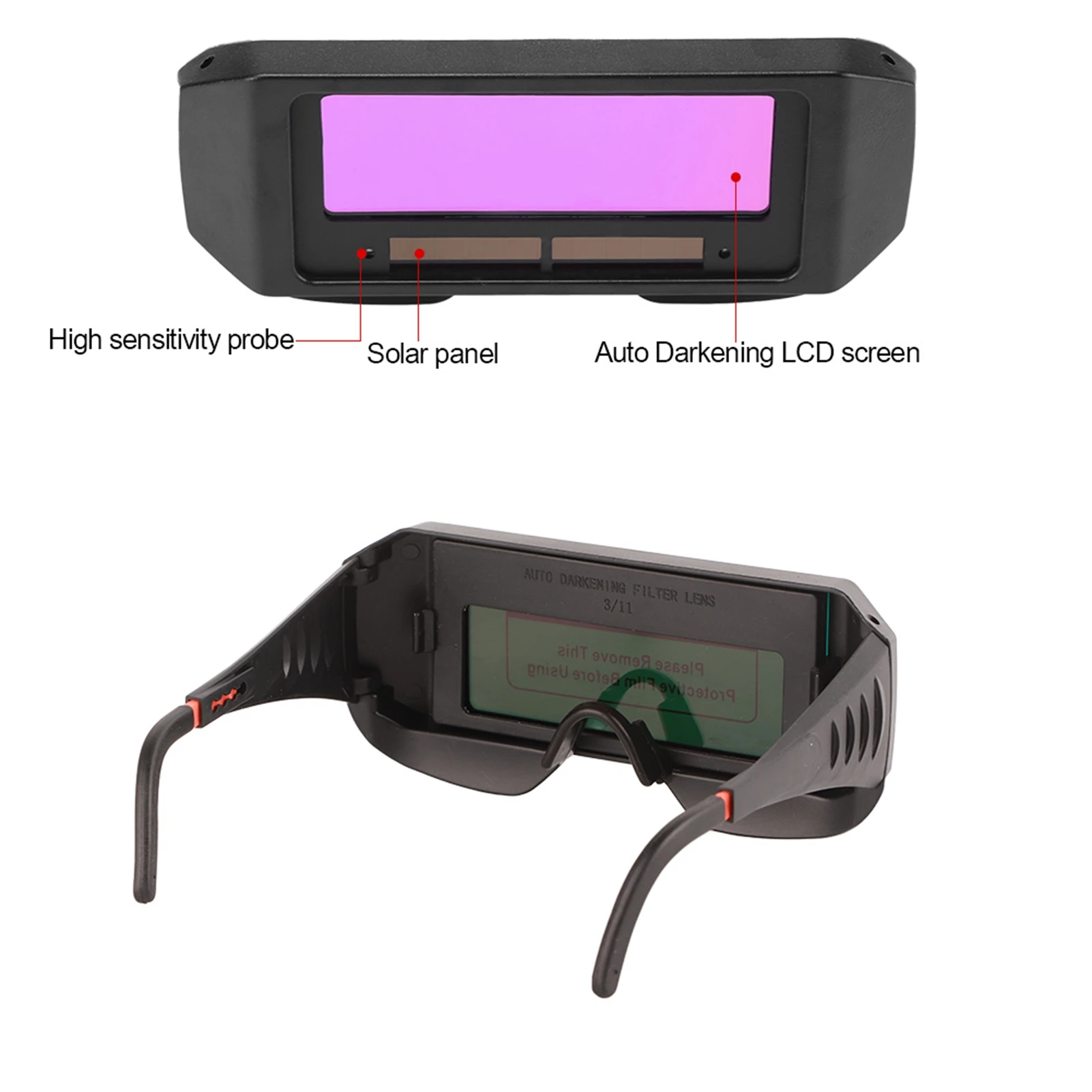 Welding Glasses Solar Auto Darkening Welding TIG MIG Goggles Welder Eyes Glasses Solar Auto Darkening Welding Goggle Protective Gear