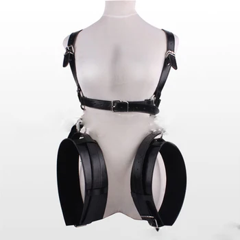 Thigh Restraint Straps Sling Leg Spreader Open Restraint Belt Bondage Harness with Wrist Cuffs BDSM Sex Position Aid Adult Toys 1