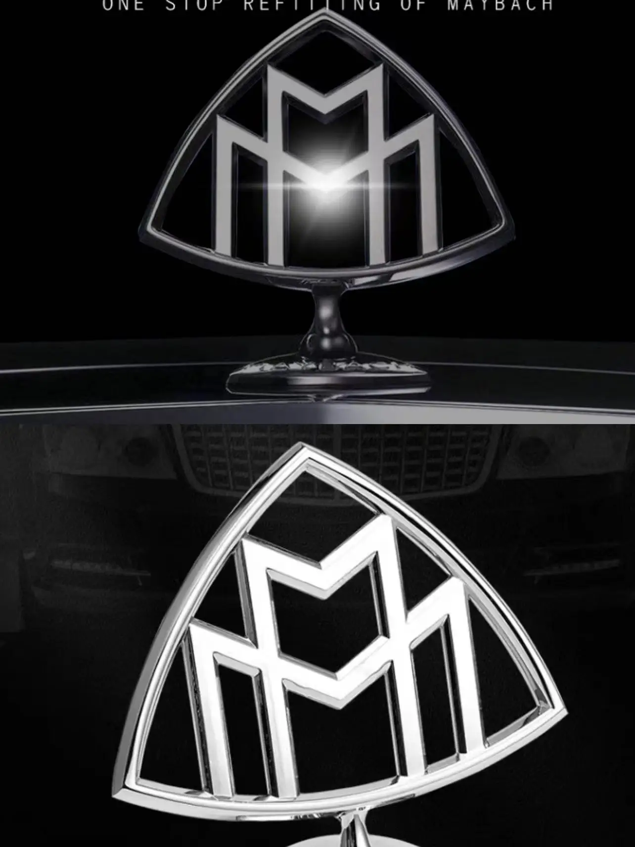 CarHoodLogoEmblemBadgeReplaceStickerForBenzMaybachGLSSClass