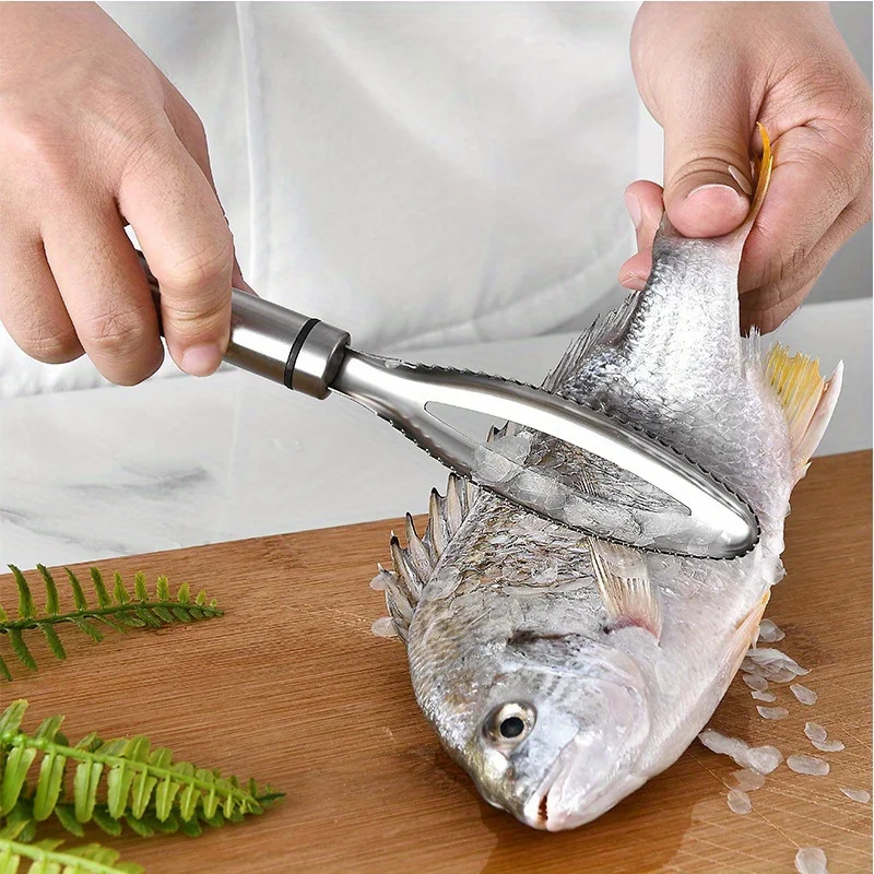 fish scale cleaner Stainless Steel Fish Scale Cleaner Scraper Scale Peeler Remover Tool Cleaning Brush