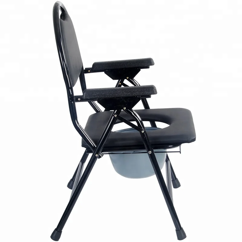 Hospital folding commode potty chair adult for elderly or basin for bathing seat 3