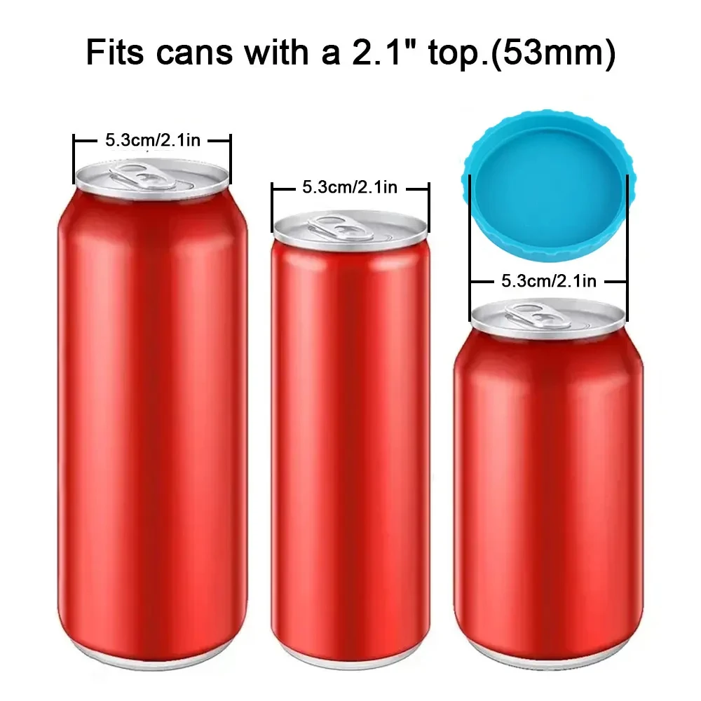 2 Styles Reusable Silicone Soda Can Lid Sealing Cover Protective Stopper for Beer Drinks Juice Beverage Coke Can Lids