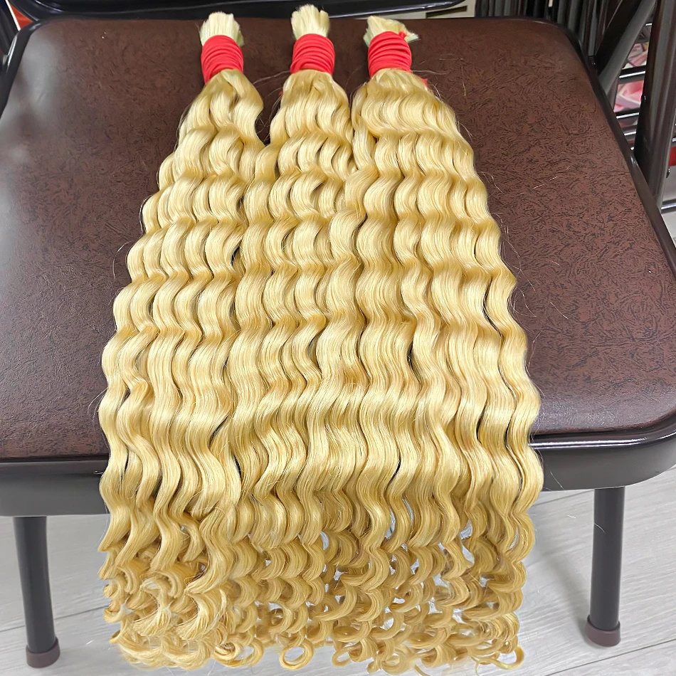 Loose Deep Curly Hair Real Remy Hair Bulks Unprocessed No Weft Curly Human Extensions Weaving for Women Braiding