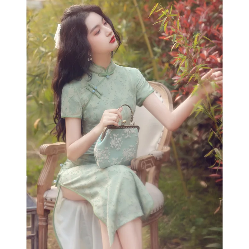  ߱ Ÿ  ī  ư ̵   ġĿ 巹,  2022 Ƽ 巹 Qipao 2xl