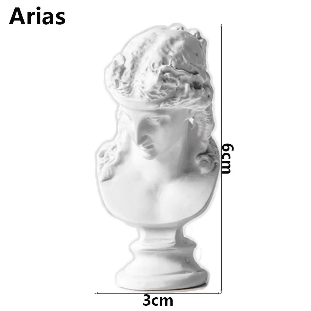 Miniature Greek Mythology Plaster Bust Sculpture