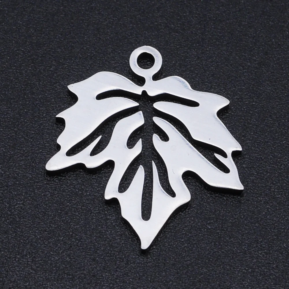 

5pcs Hollow Maple Leaf Charms 201 Stainless Steel Pendants For DIY Fashion Jewelry Earrings Necklace Making Accessories Decors