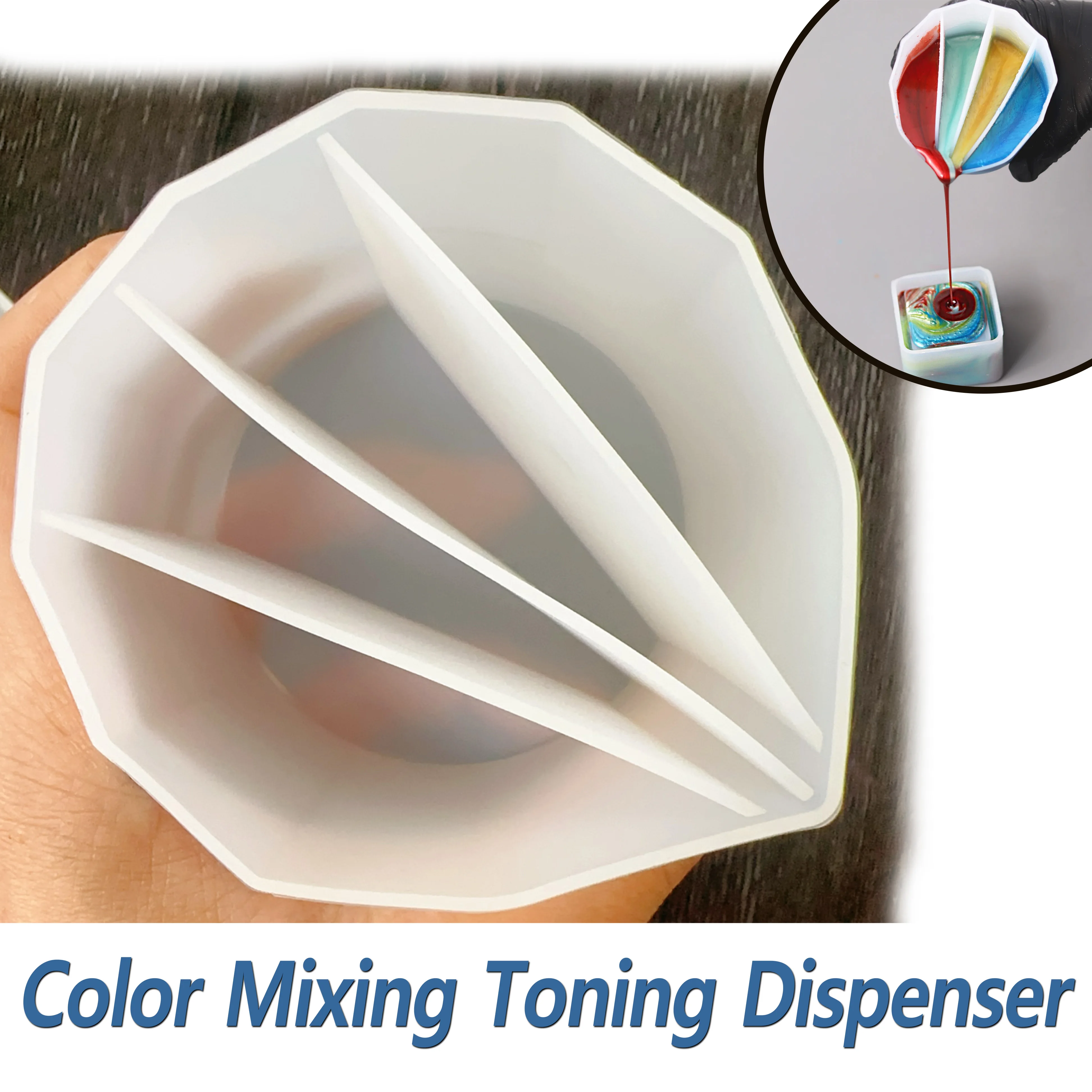 Silicone Split Cup for Paint Pouring and Color Mixing