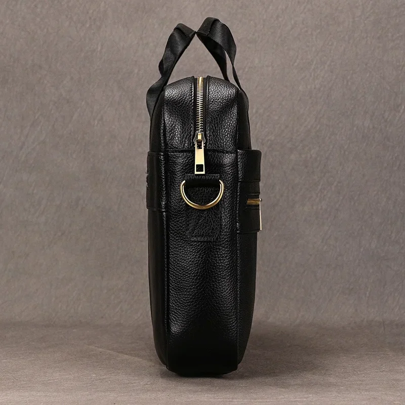 Genuine Leather Business Laptop Bag for Men