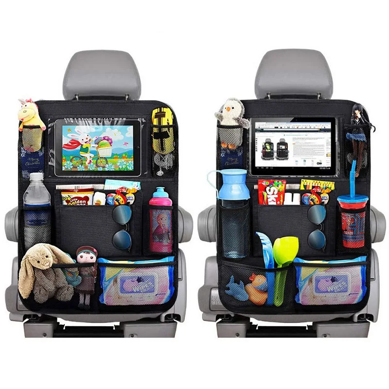 Car Universal Seat Back Organizer Multi-Pocket Storage Bag Tablet Holder Automobiles Interior Accessory Stowing Tidying