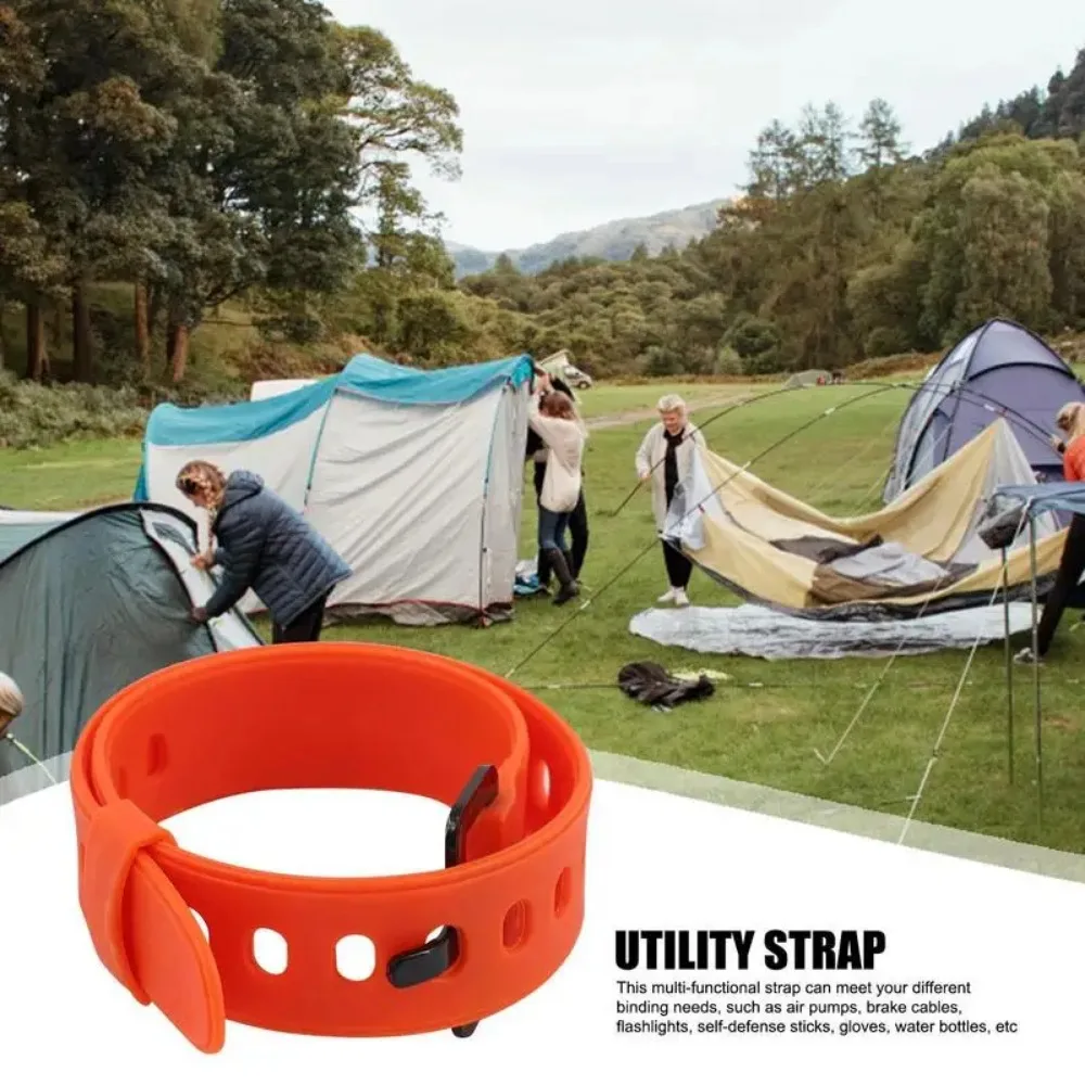 Rubber Tension Strap High Strength Cargo Belt Sport Water Bottle Compact Ties for Flashlight Luggage Air Pump Self Defense Stick