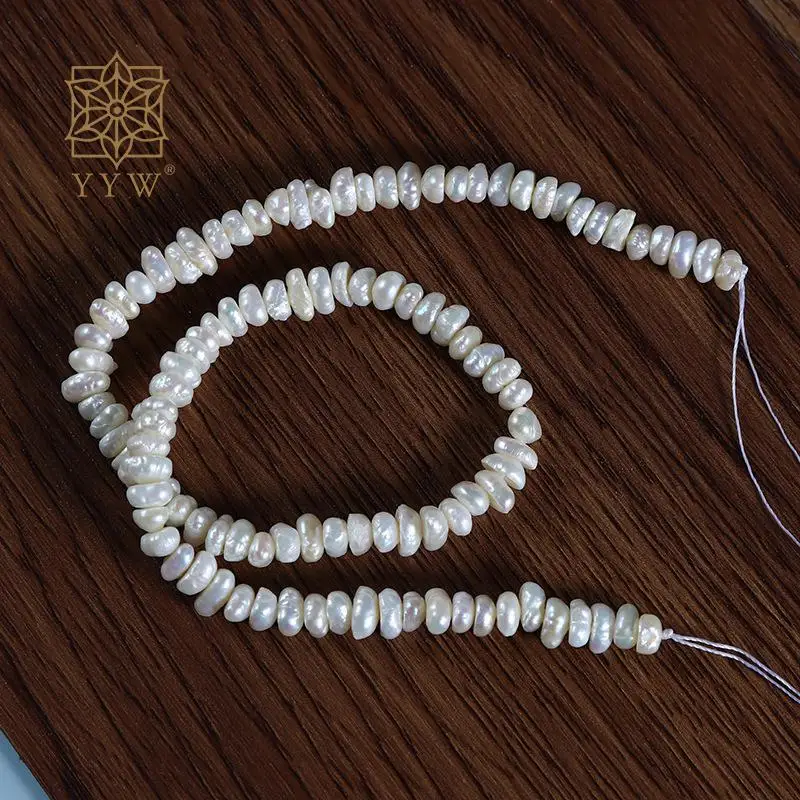 White 6-7mm Natural Freshwater Pearl Loose Beads Sold Per Approx 35-36 Cm Strand For Women New Luxury Jewelry Making Accessories