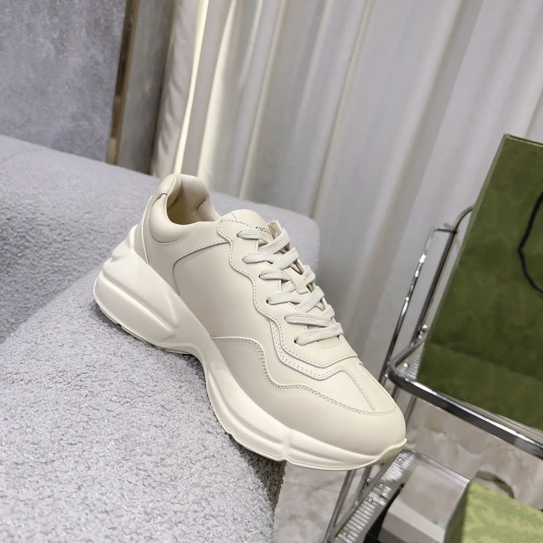 Classic Versatile Dad Shoes 2024 Spring New Colored Thick Sole Heightened Lace up Couple Sports Shoes