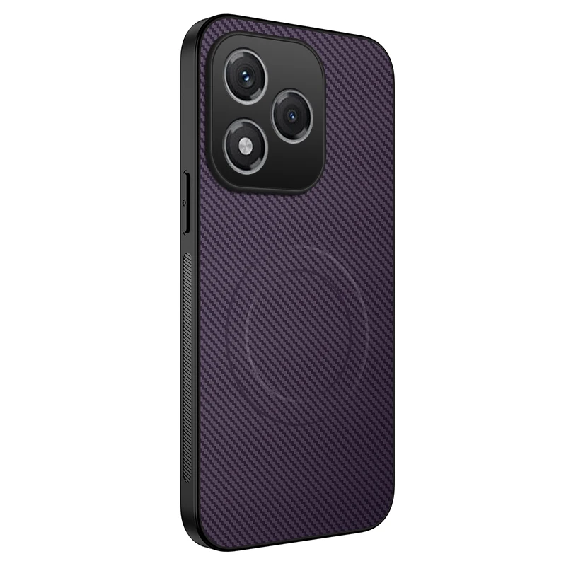 Luxury Matte Magnetic Wireless Charging Case with Carbon Fibre Armor Cover