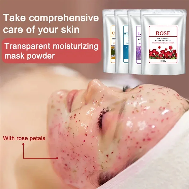 20g Jellymask Beauty Salon SPA Soft Hydro Jelly Mask Powder Face Skin Care Whitening Rose Collagen Peel Off DIY Rubber Facial