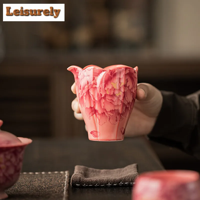 188ml Pork Fat Jelly Powder Tea Pitcher Divide Tea Cha Hai Dispenser Justice Cup Dahongpao Fair Mug Cha Decoration Supplies Gift