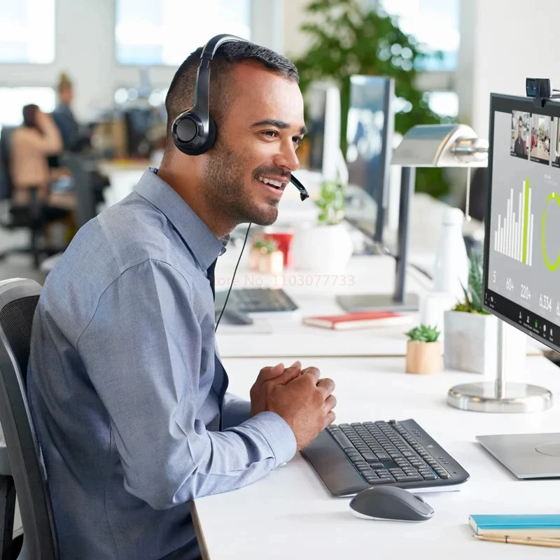 Logitech H390 USB Wired Headset Stereo Headphones with Noise-Cancelling Microphone For PC/Mac/Laptop